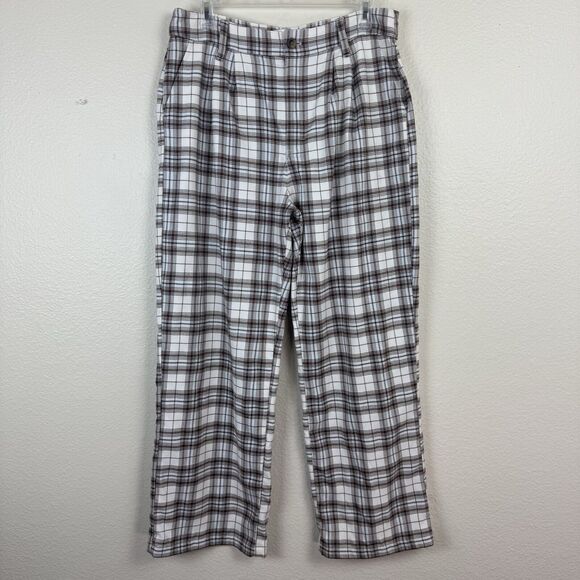 Hollister Pants - Hollister Ultra High Rise Vintage Baggy Pants Plaid Flannel Brown 13S W31